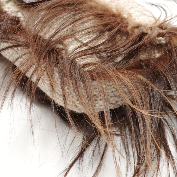 FENDI Mamma Bucket Knit Wool Shoulder Bag, Beige, WS26345 - Picture 6 of 13